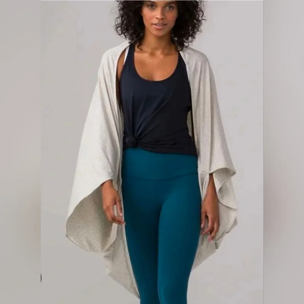 lululemon athletica Light Grey Draped Poncho